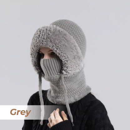 🎄Christmas Sale 50% OFF⛄️Women’s Thermal Knit Hood – Fleece-Lined Winter Hat, Neck Warmer & Face Cover Combo